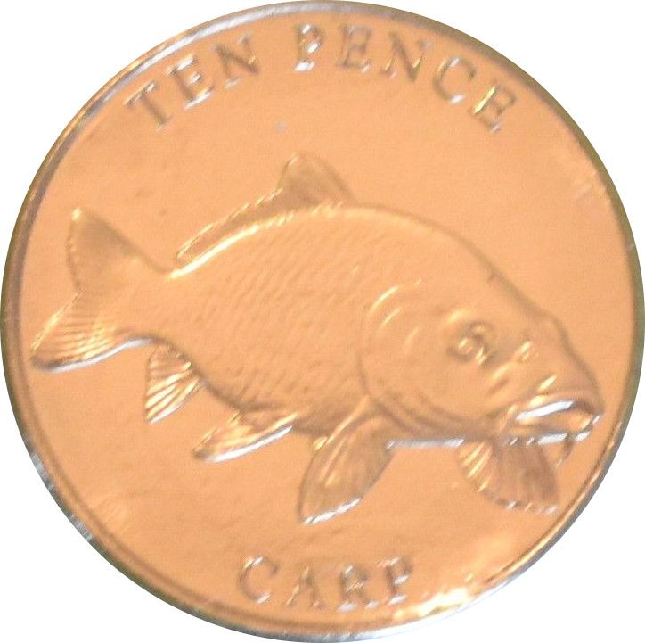 Guernsey 10 Pence - Charles III Carp