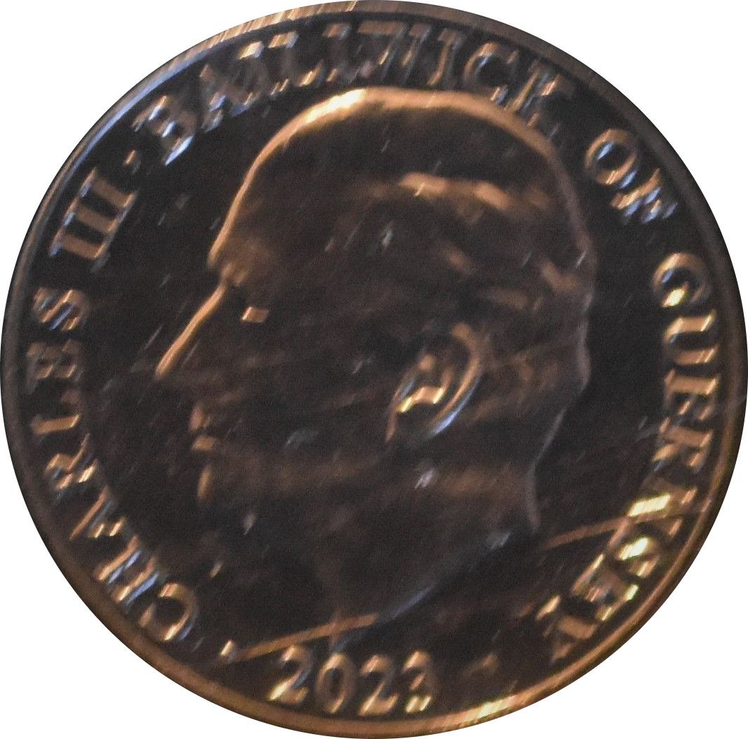 Guernsey 10 Pence - Charles III Common Eel obverse