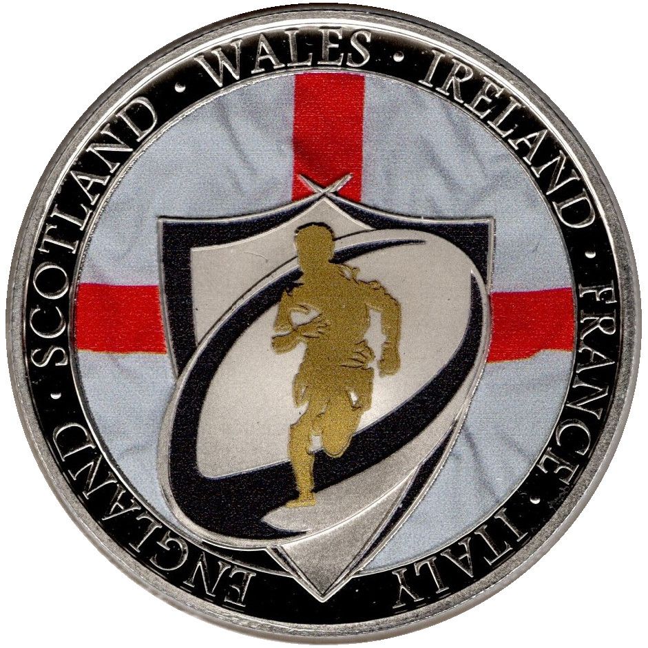 Gibraltar 1 Crown - Charles III Rugby Six Nations 2023; England reverse