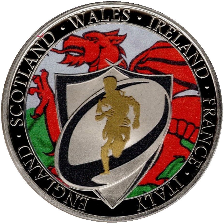 Gibraltar 1 Crown - Charles III Rugby Six Nations 2023; Wales reverse
