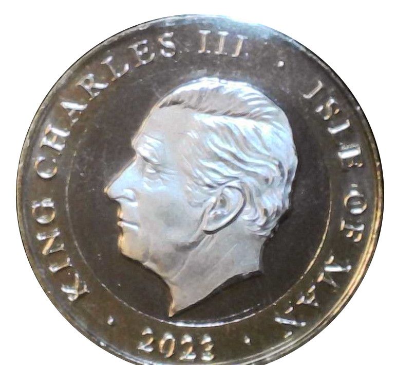 Isle of Man 2 Pounds - Charles III Manx Grand Prix obverse
