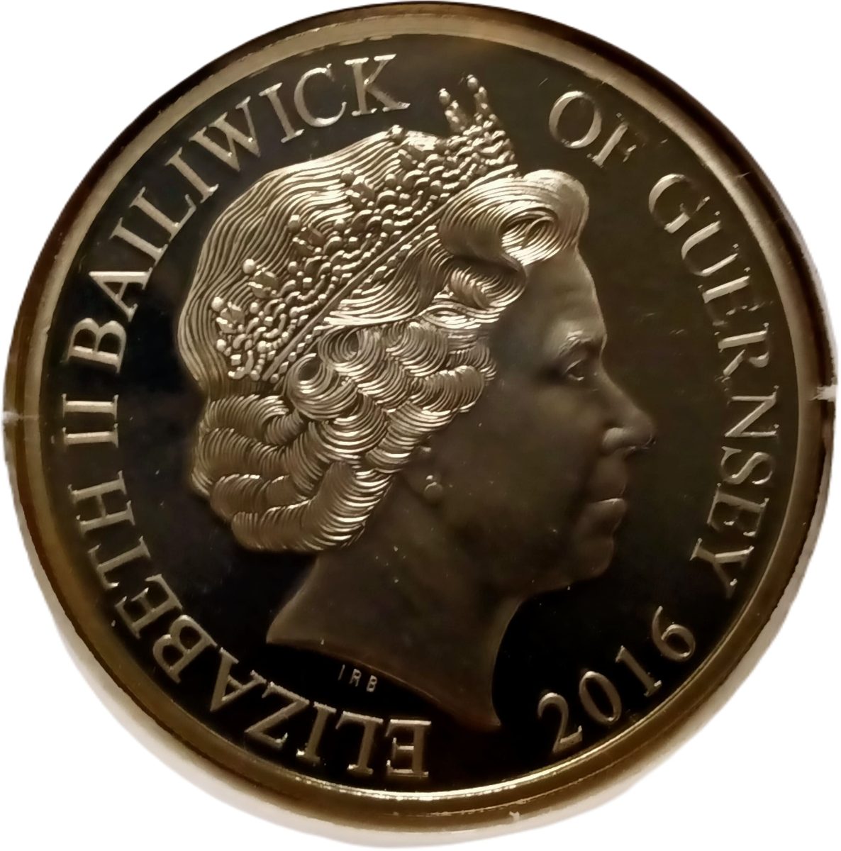 Guernsey 5 Pounds - Elizabeth II Battle of the Somme; Coloured obverse