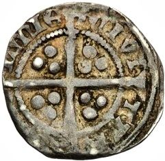 1 Penny - Edward III 4th coinage, Pre-treaty period; Durham mint, Series C