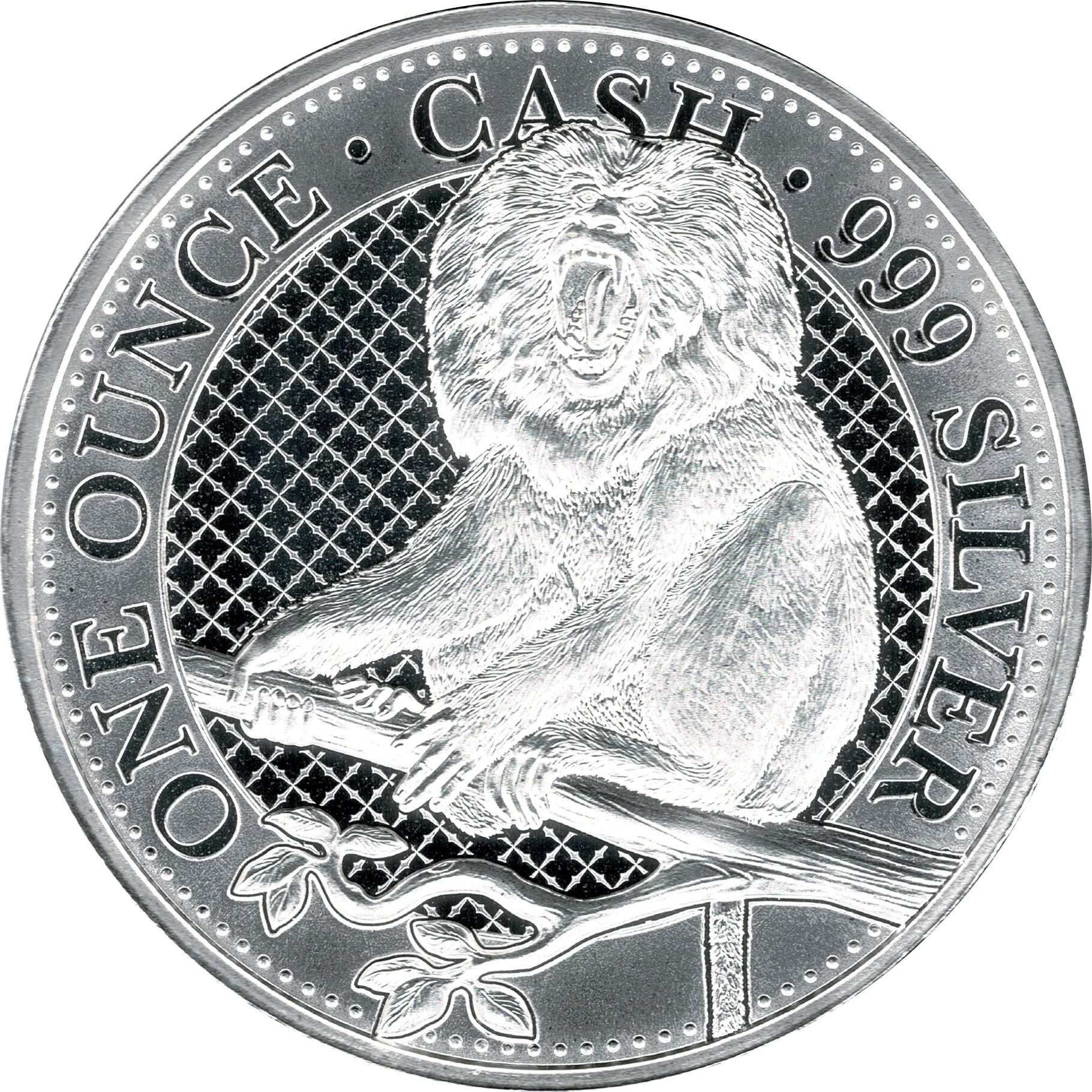 Saint Helena 1 Pound - Charles III Cash India Wildlife: Macaque Monkey