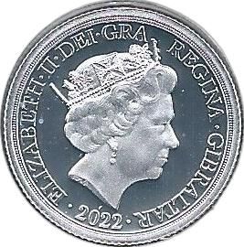 Gibraltar 1 Sovereign - Elizabeth II Saint George’s Battle obverse