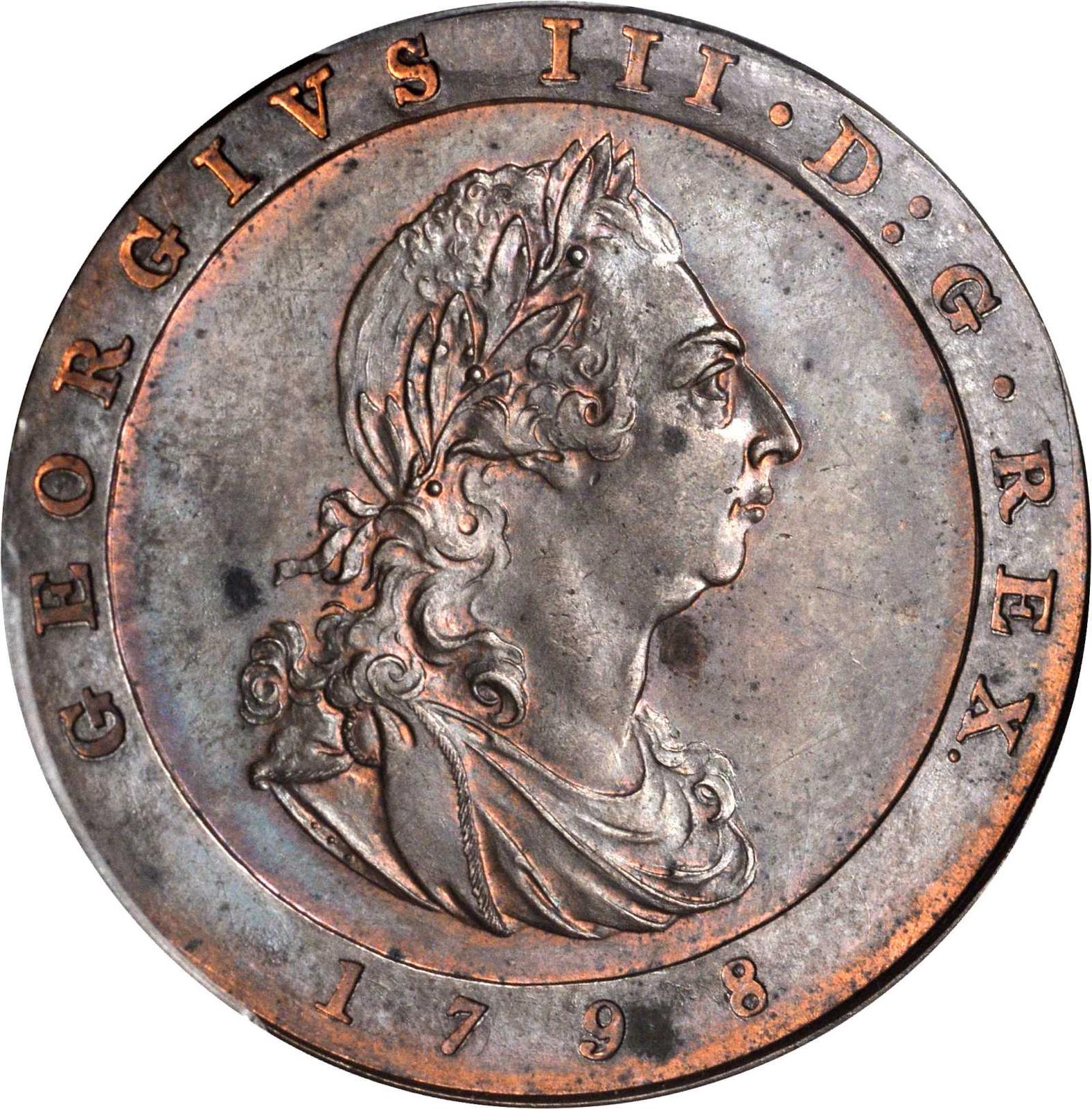 Isle of Man 1 Penny - George III Cartwheel obverse