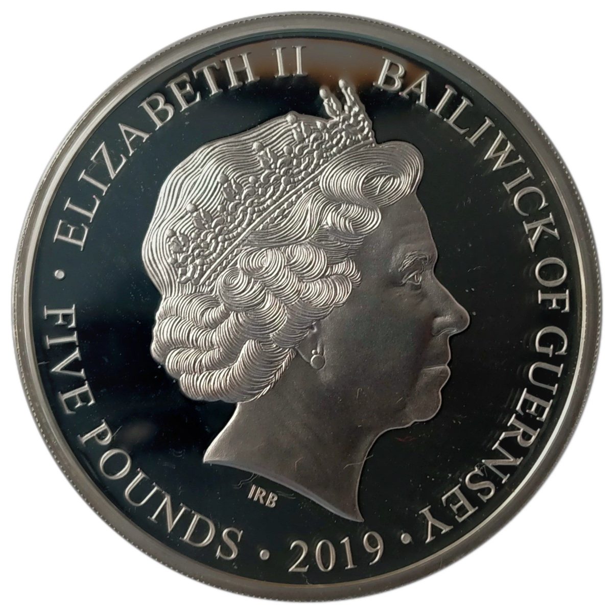 Guernsey 5 Pounds - Queen Elizabeth II Duke of Wellington obverse