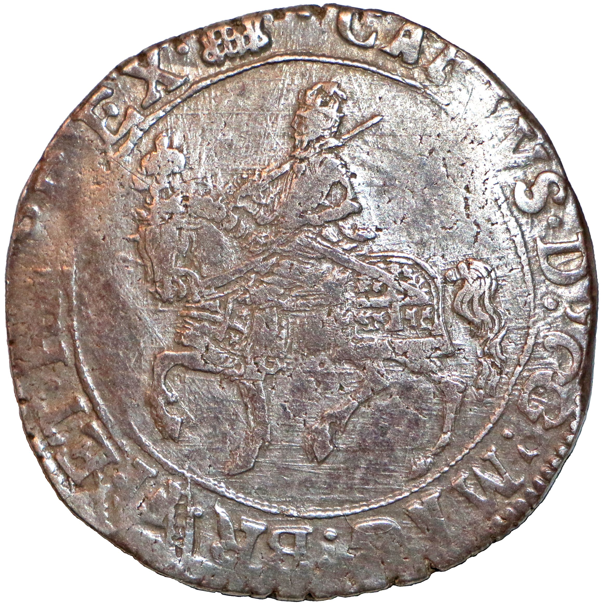 ½ Crown - Charles I Tower mint - King; group II, type 2c obverse