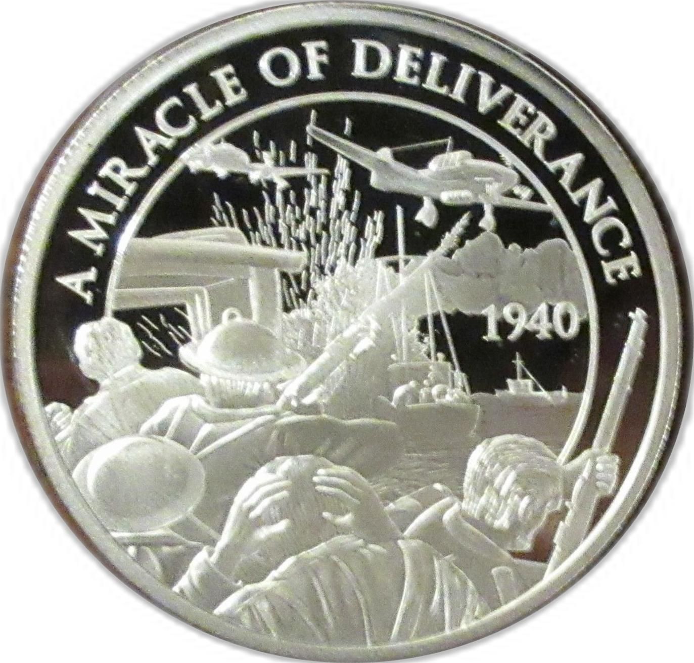 Gibraltar 1 Crown - Elizabeth II Miracle of Dunkirk reverse