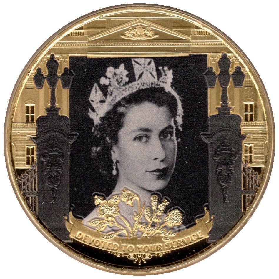 Gibraltar 1 Crown - Elizabeth II Her Accession reverse
