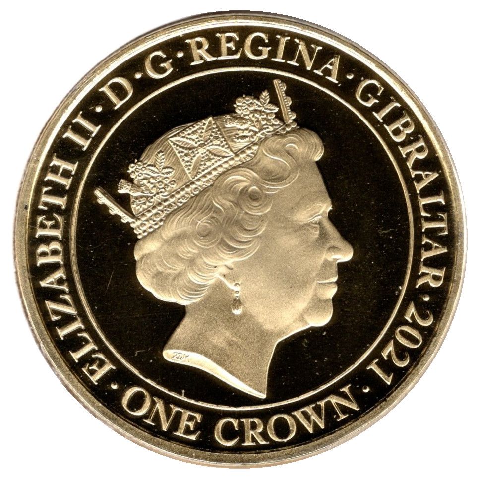 Gibraltar 1 Crown - Elizabeth II Her Tears obverse