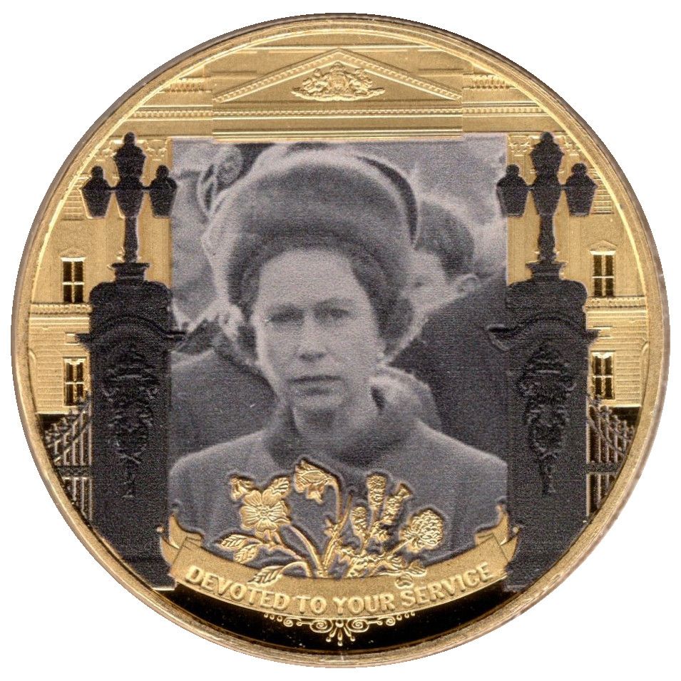 Gibraltar 1 Crown - Elizabeth II Her Tears reverse