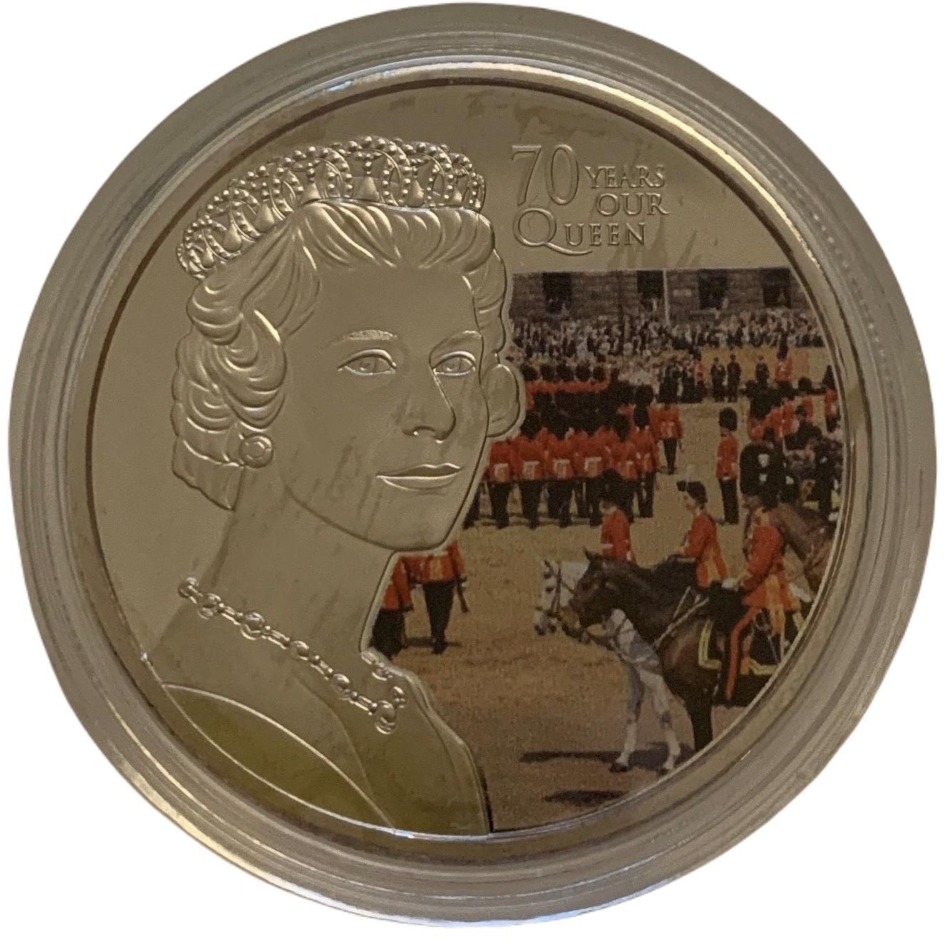 Ascension Island 1 Crown - Elizabeth II Platinum Jubilee - Trooping of the Colour