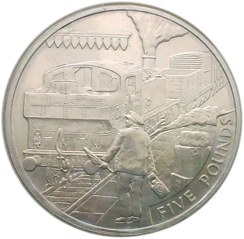 Alderney 5 Pounds - Elizabeth II Branch line