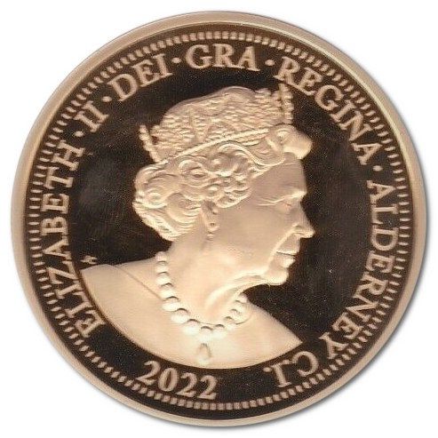 Alderney 5 Sovereigns - Elizabeth II Platinum Jubilee obverse