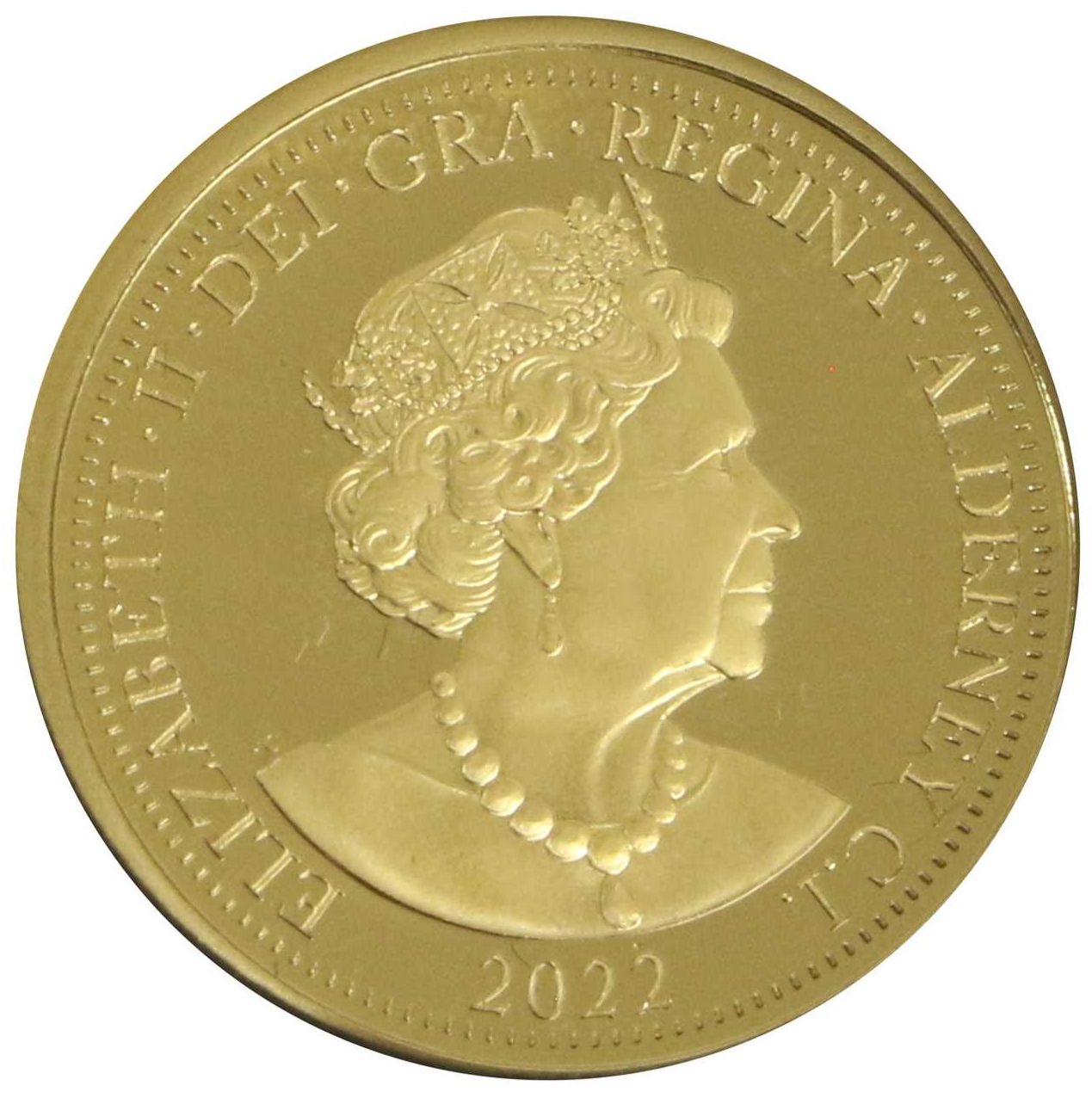 Alderney ½ Sovereign - Elizabeth II Platinum Jubilee obverse