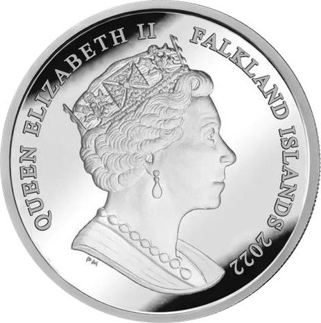 Falkland Islands 1 Crown - Elizabeth II Liberation obverse