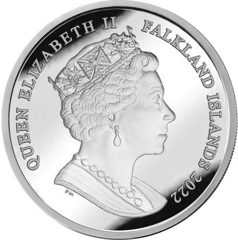 Falkland Islands 1 Crown - Elizabeth II Liberation; Silver Proof obverse