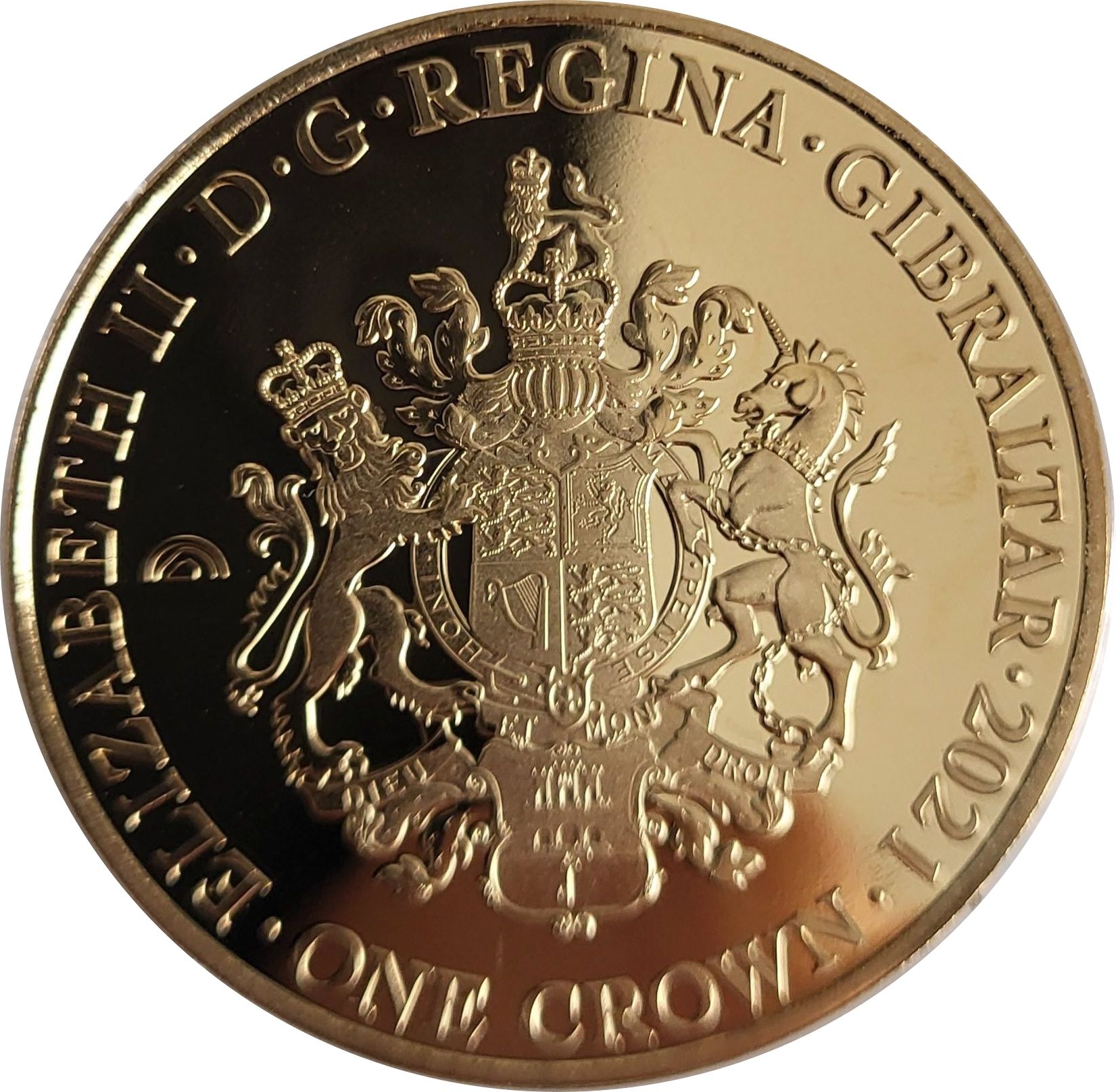 Gibraltar 1 Crown - Elizabeth II The Humanitarian obverse