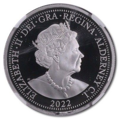 Alderney 5 Sovereigns - Elizabeth II Platinum Jubilee; Platinum Proof obverse