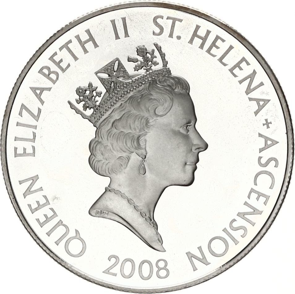 Saint Helena and Ascension 5 Pounds - Elizabeth II Typhoon obverse