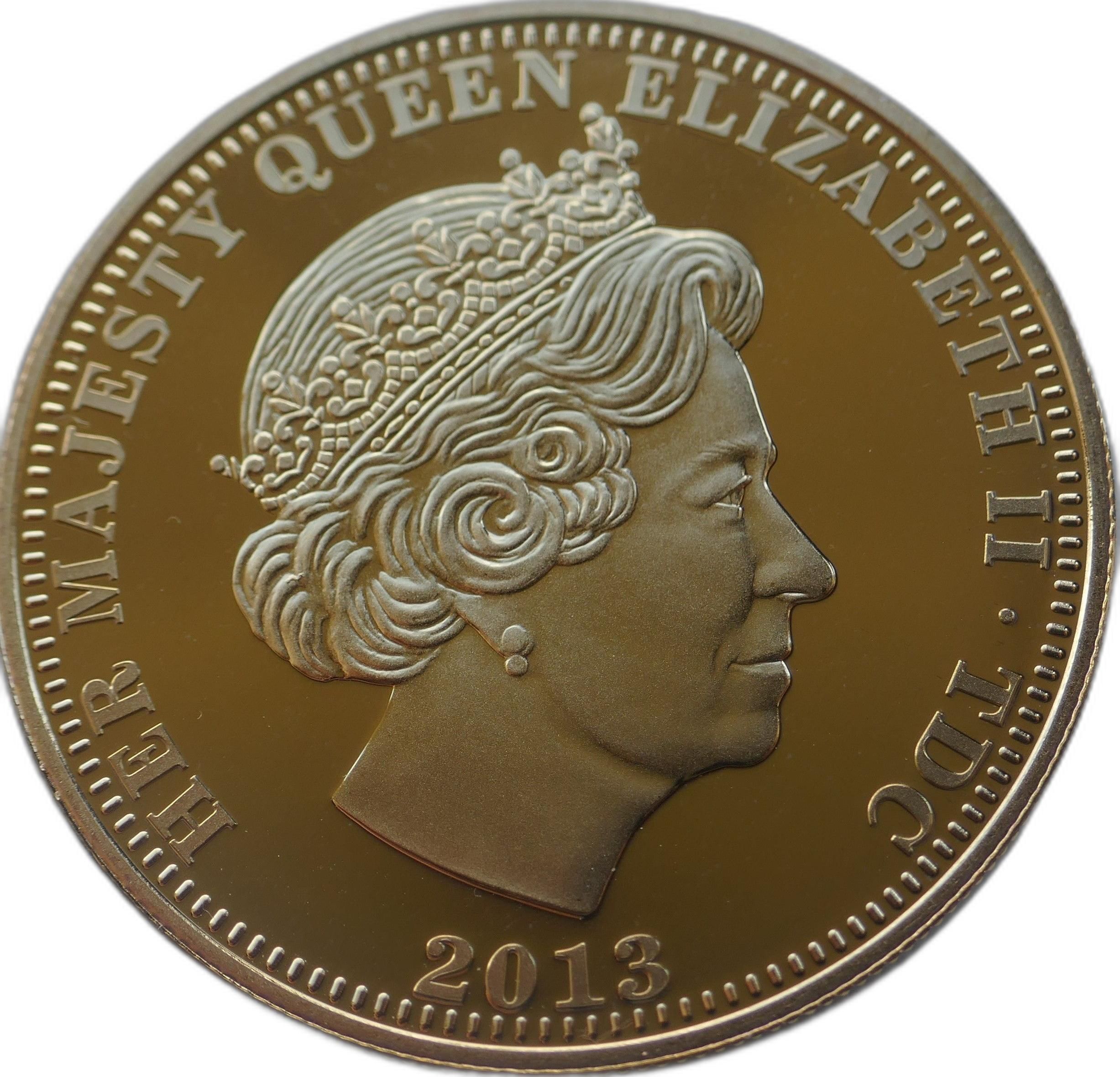 Tristan da Cunha 1 Crown - Elizabeth II The Wedding Day obverse