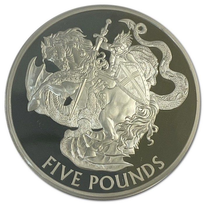 Tristan da Cunha 5 Pounds - Elizabeth II Saint George and Dragon