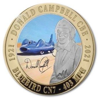 Guernsey 2 Pounds Donald Campbell - Bluebird CN; Silver Proof7