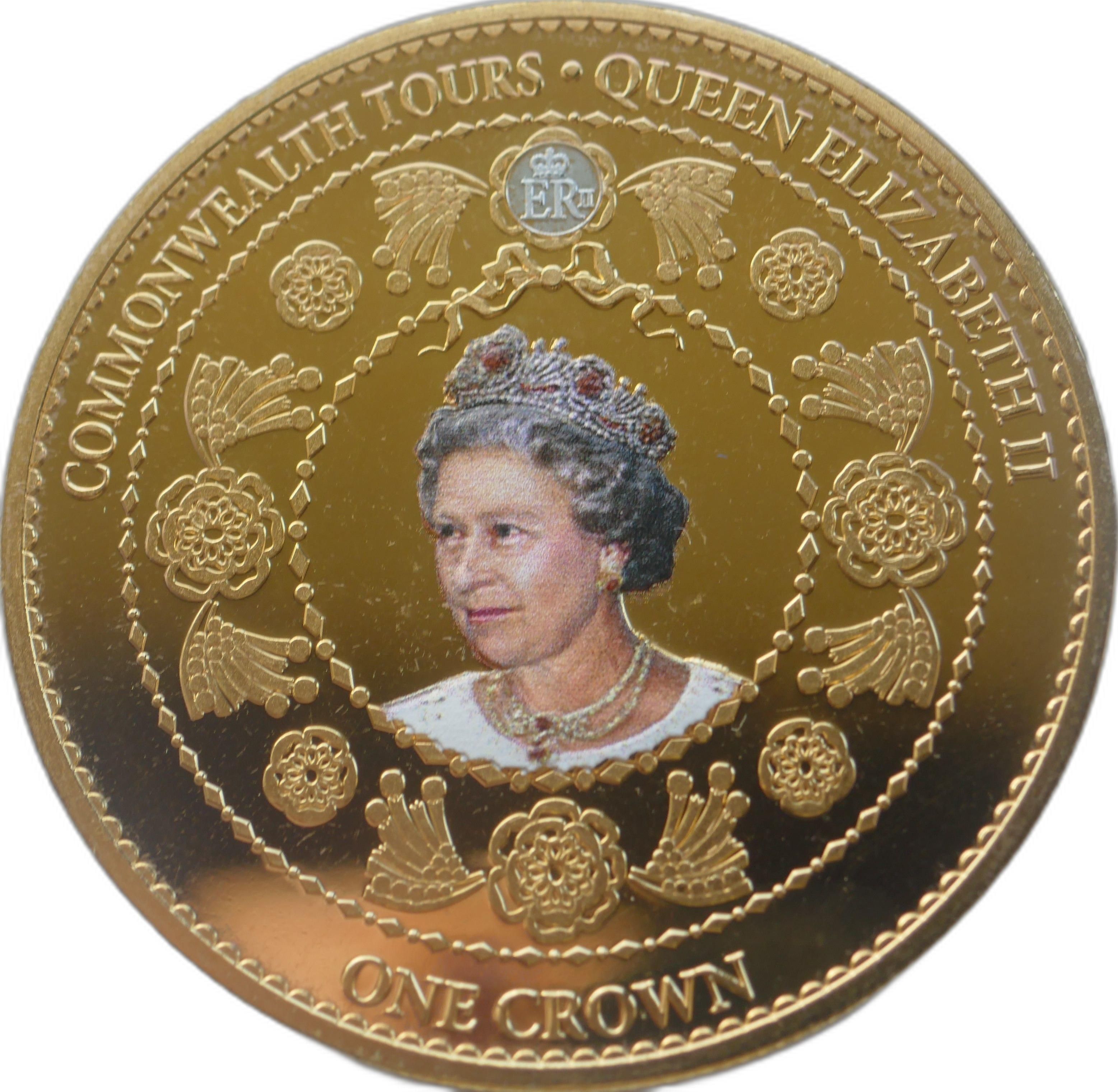 Tristan da Cunha 1 Crown - Elizabeth II Commonwealth Tours