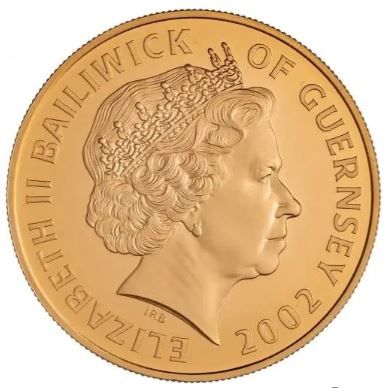 Guernsey 5 Pounds - Elizabeth II 18th Century Monarchy; Gold Proof obverse
