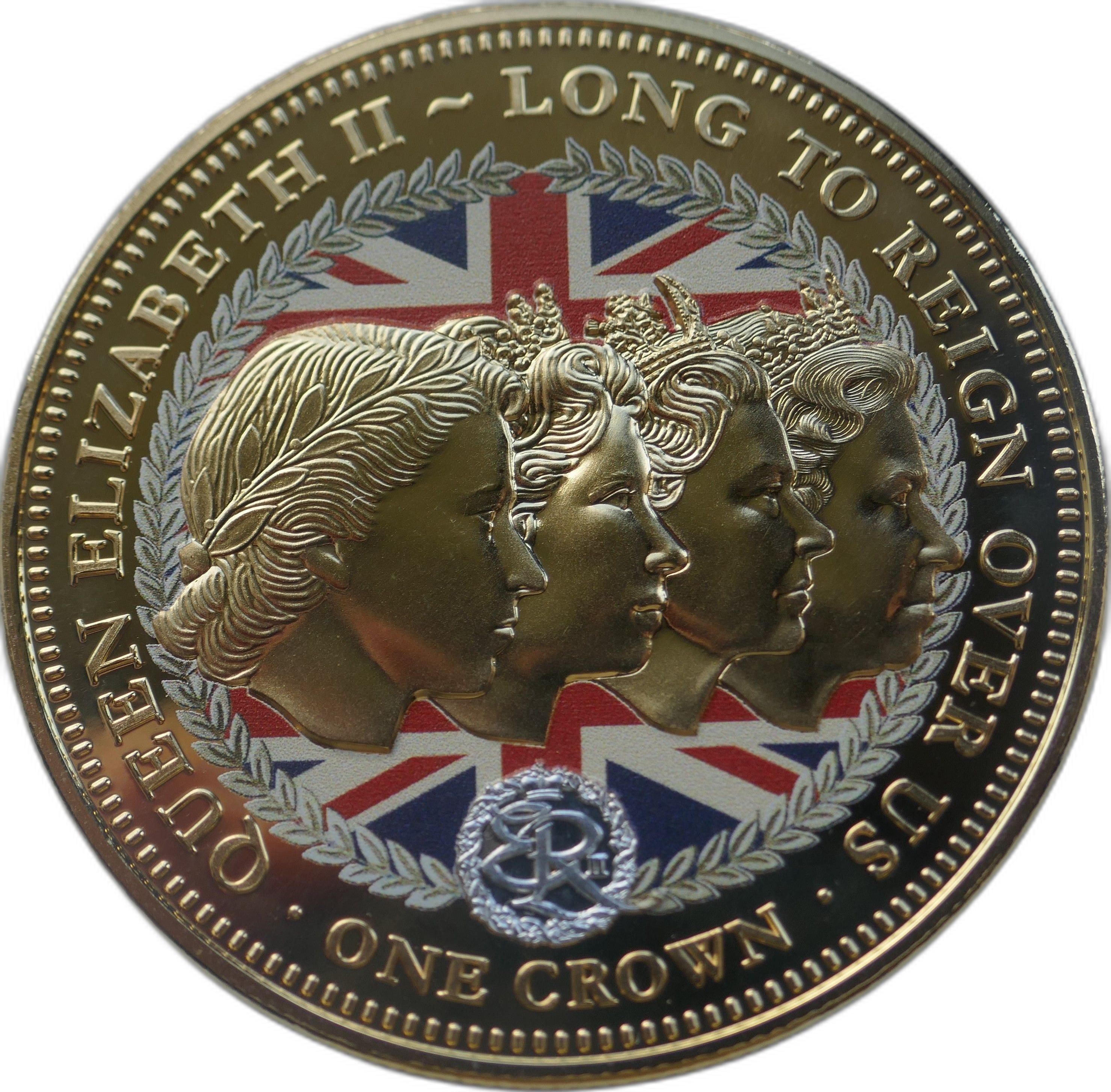 Tristan da Cunha 1 Crown - Elizabeth II Long to Reign over us reverse
