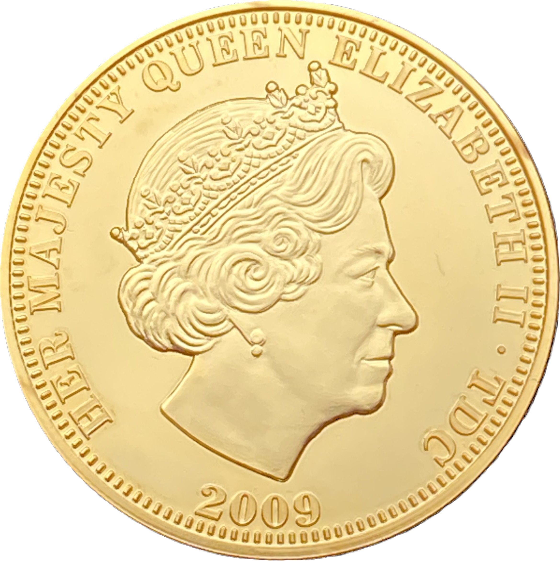 Tristan da Cunha 5 Pounds - Elizabeth II St George and The Dragon obverse