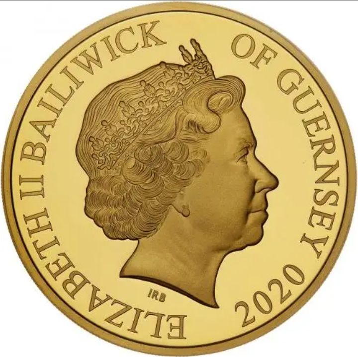 Guernsey 5 Pounds - Elizabeth II Florence Nightingale; Gold Proof obverse