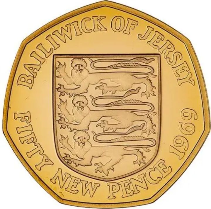 Jersey 50 Pence - Elizabeth II 50th Anniversary of the 50 Pence coin; Gold Proof