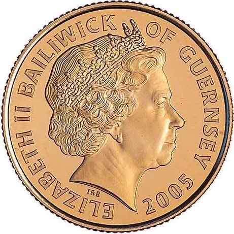 Guernsey 25 Pounds - Elizabeth II HMS Ark Royal obverse