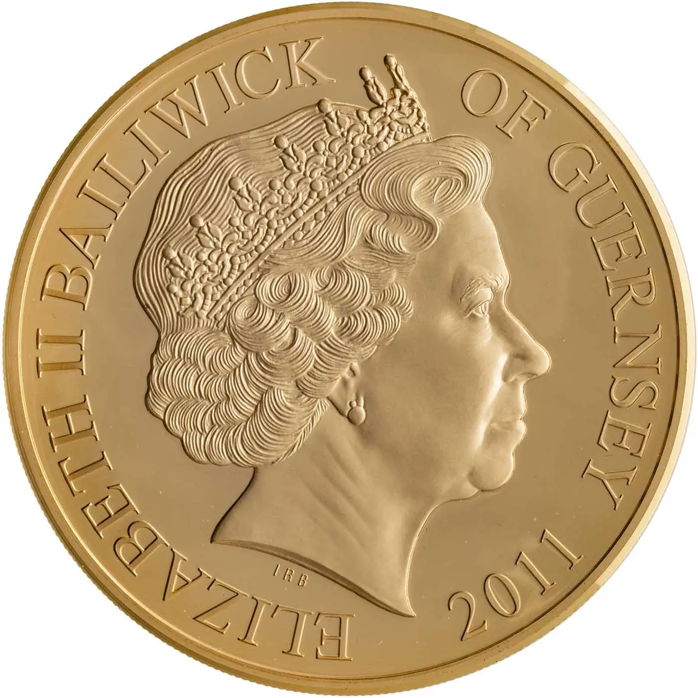 Guernsey 10 Pounds - Elizabeth II Royal Wedding, Gold Proof obverse