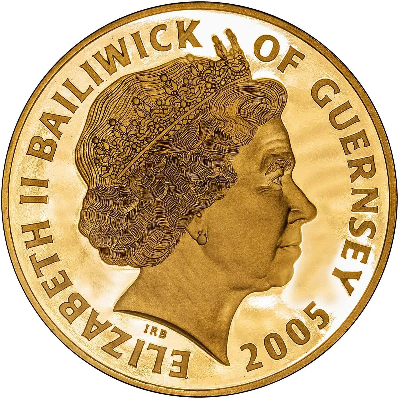 Guernsey 10 Pounds - Elizabeth II The Battle of Trafalgar; Gold Proof obverse