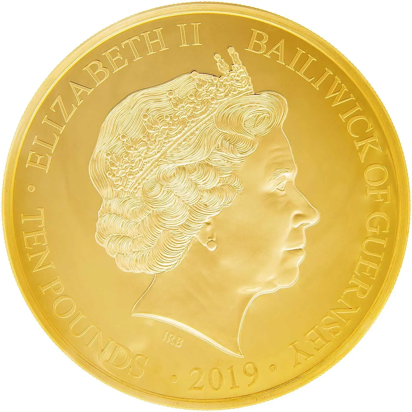 Guernsey 10 Pounds - Elizabeth II D-Day Landing 06.30; Gold Proof obverse