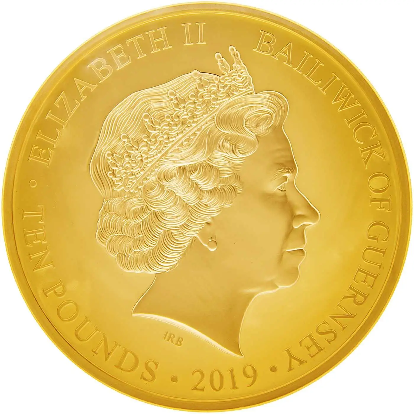 Guernsey 10 Pounds - Elizabeth II The 80th Anniversary of the King's Speech; Gold Proof obverse