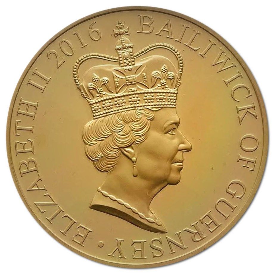 Guernsey 5 Pounds - Elizabeth II 90th Birthday of Queen Elizabeth II; Gold Proof obverse