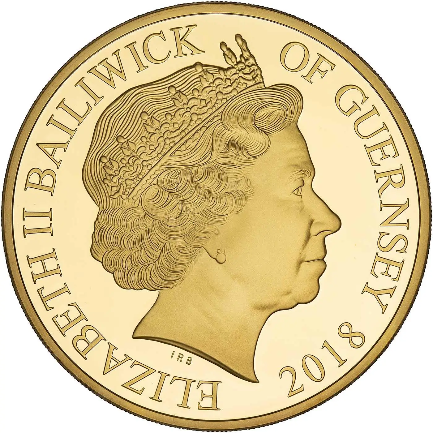 Guernsey 10 Pounds - Elizabeth II Royal Air Force Centenary obverse