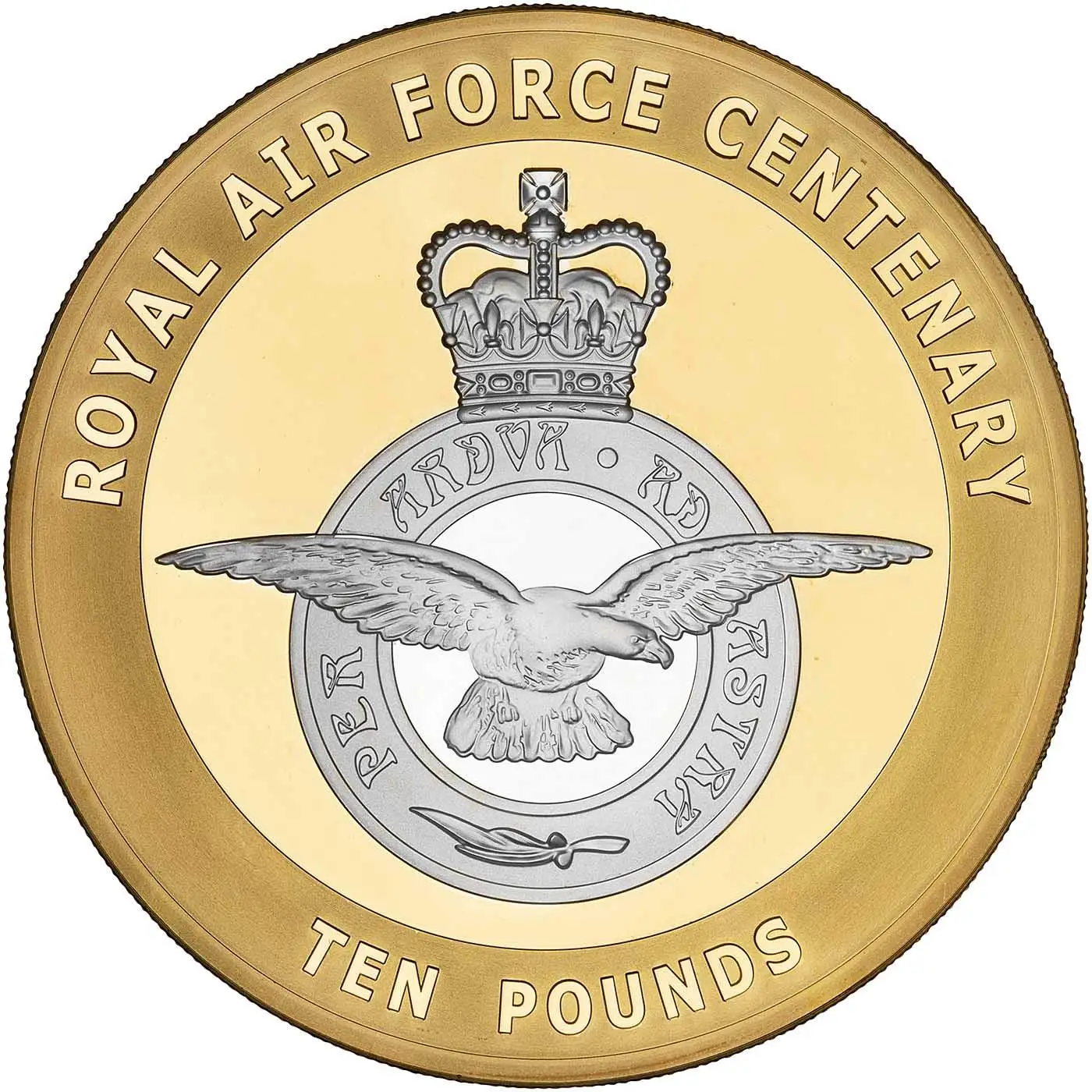 Guernsey 10 Pounds - Elizabeth II Royal Air Force Centenary