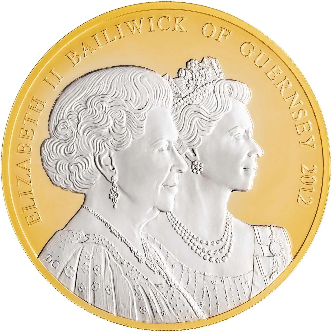 Guernsey 10 Pounds - Elizabeth II Diamond Jubilee; Gold Proof obverse