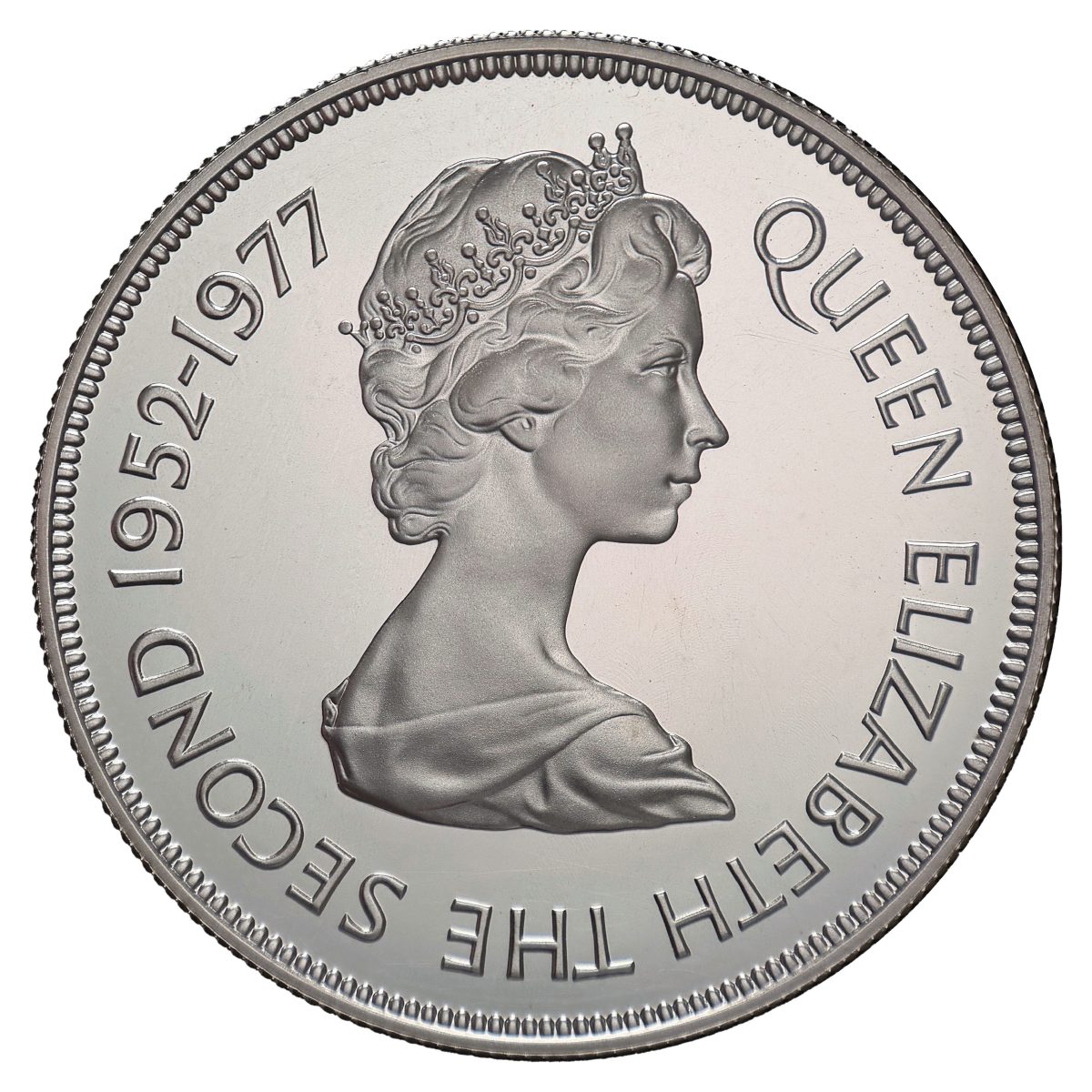 Jersey 25 Pence - Elizabeth II Silver Jubilee; Silver Proof obverse