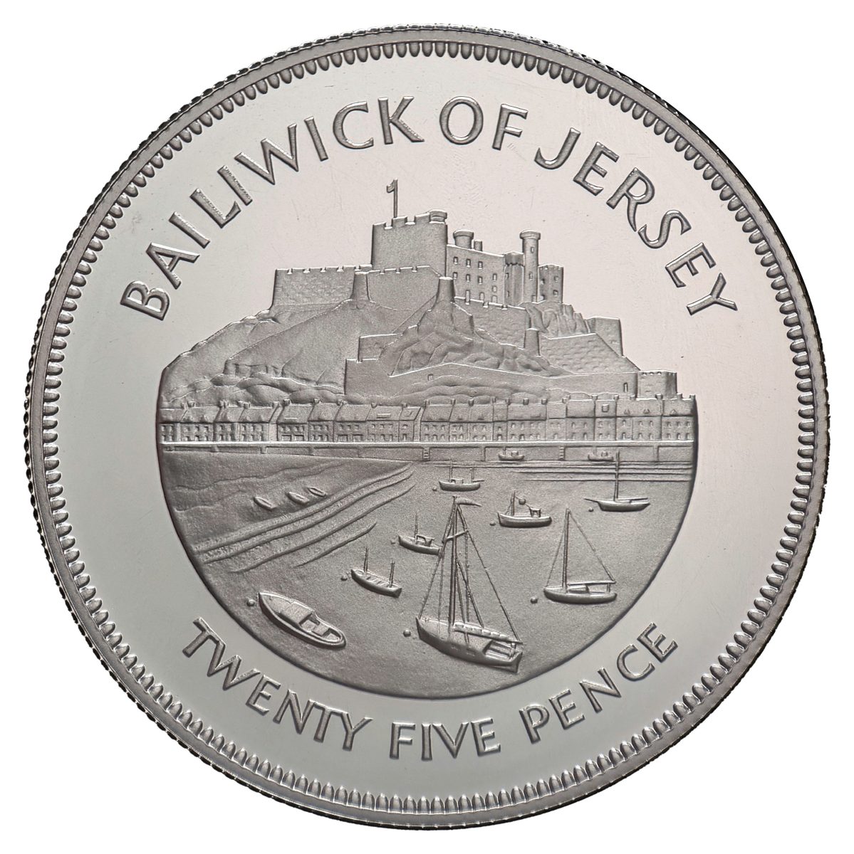 Jersey 25 Pence - Elizabeth II Silver Jubilee; Silver Proof