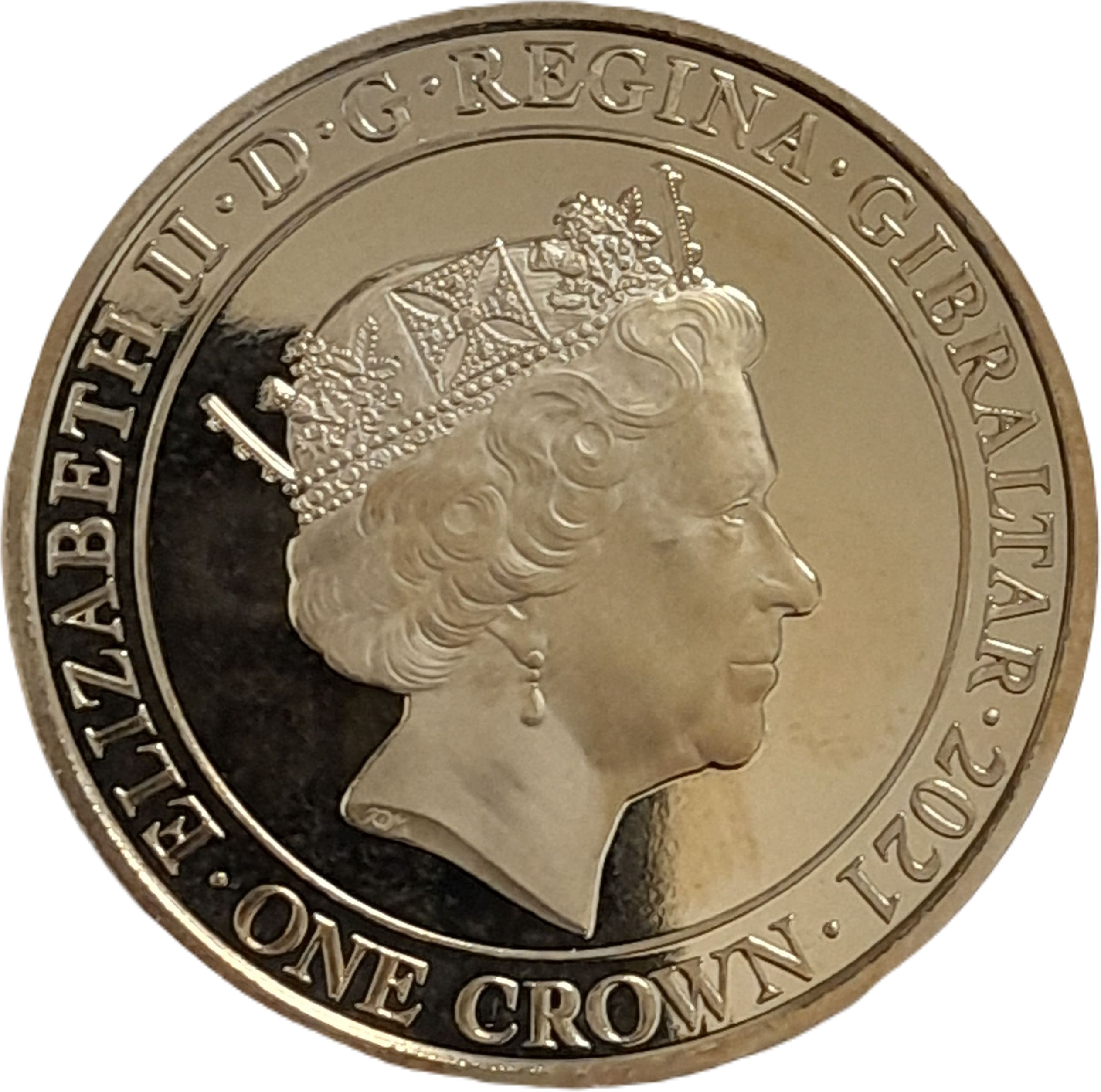 Gibraltar 1 Crown - Elizabeth II The People's War - The Men obverse