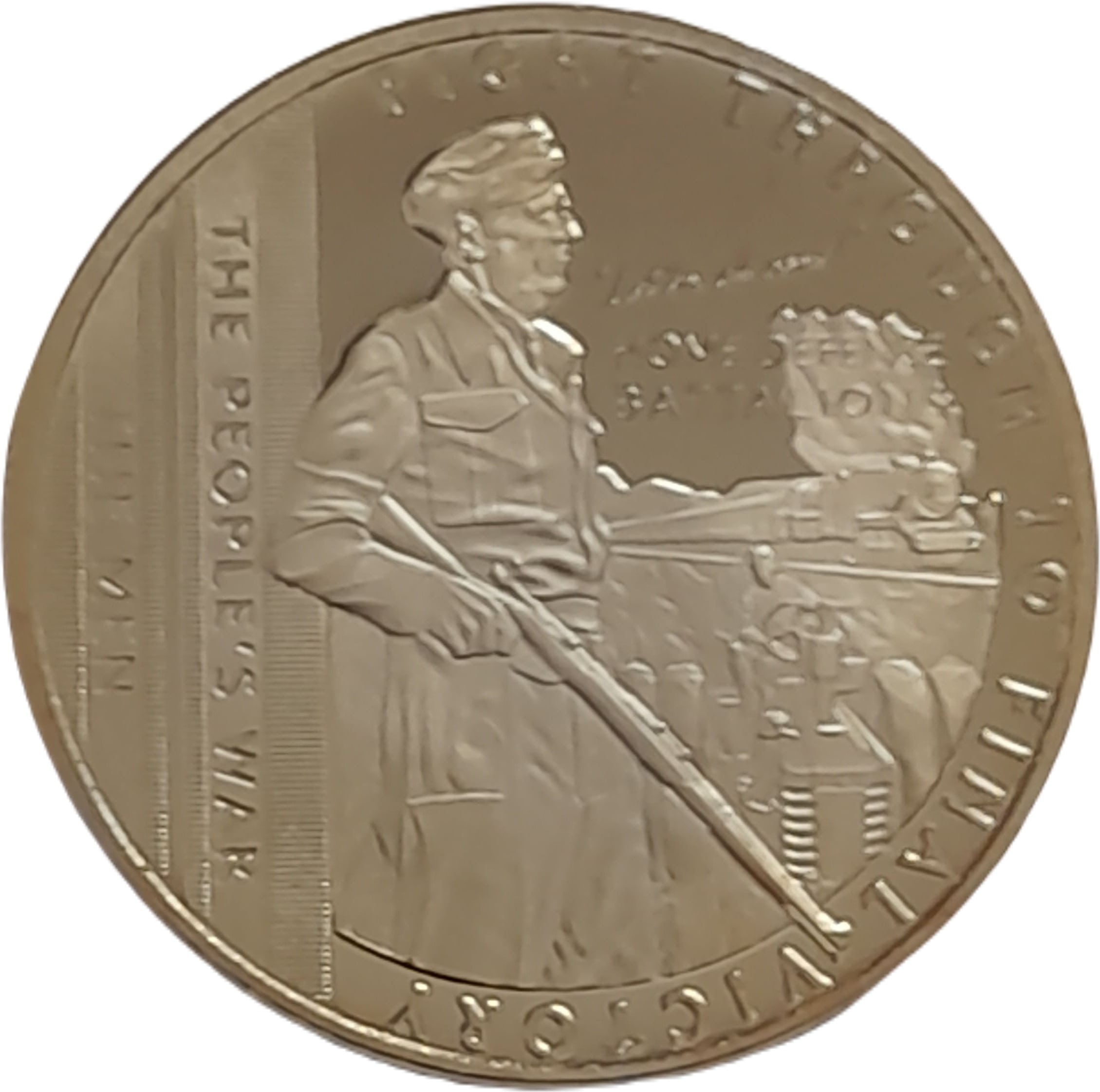 Gibraltar 1 Crown - Elizabeth II The People's War - The Men reverse