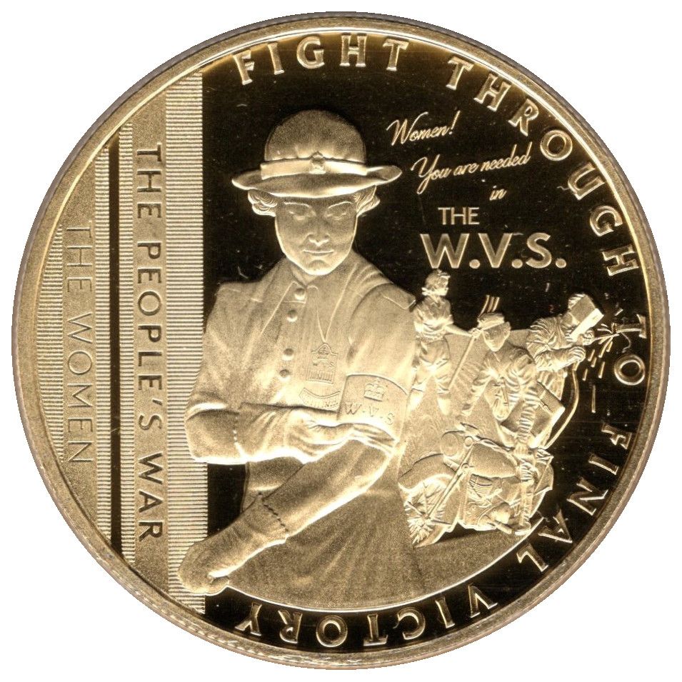 Gibraltar 1 Crown - Elizabeth II The People's War - The Women reverse
