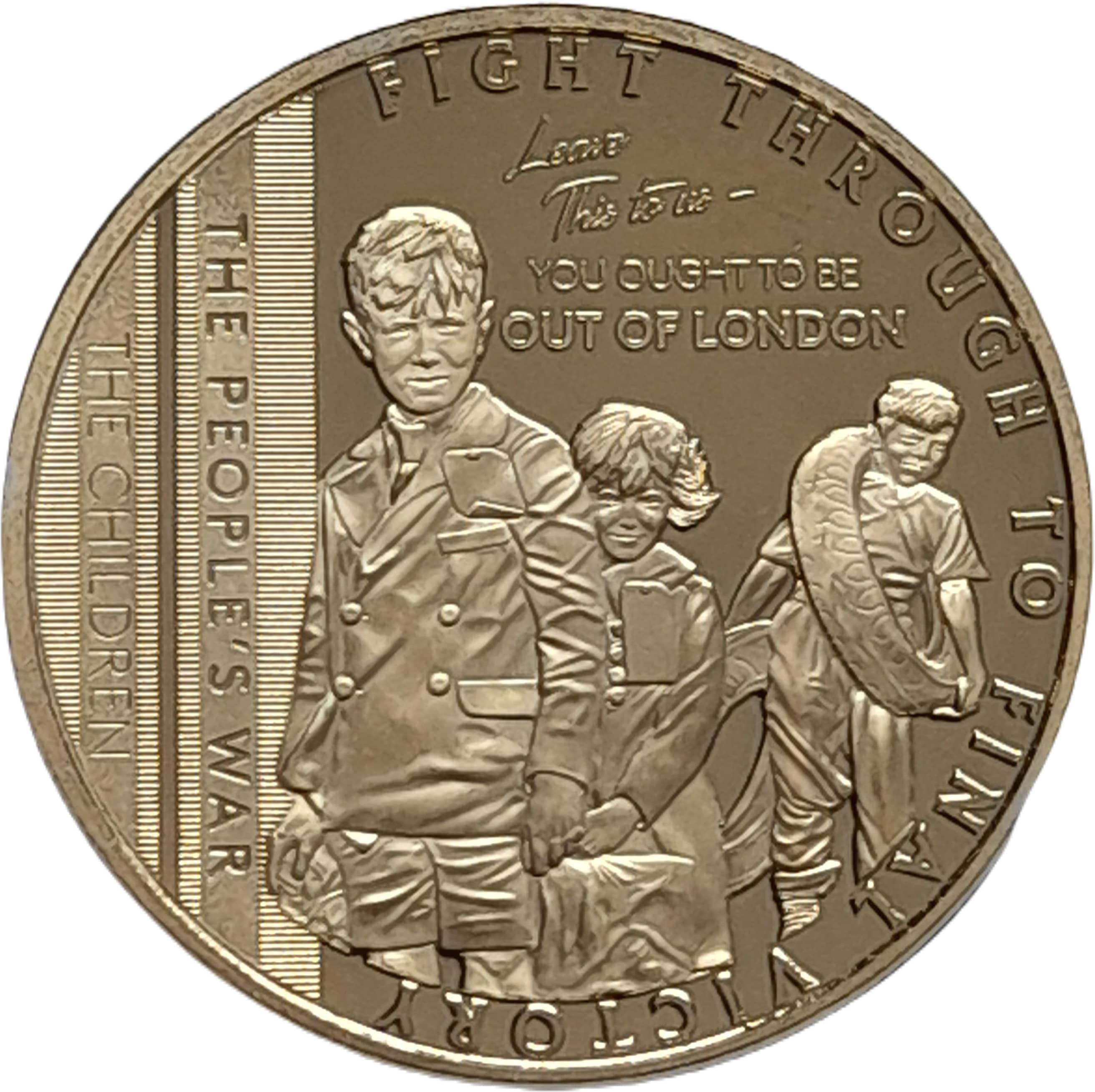 Gibraltar 1 Crown - Elizabeth II The People's War - The Children reverse