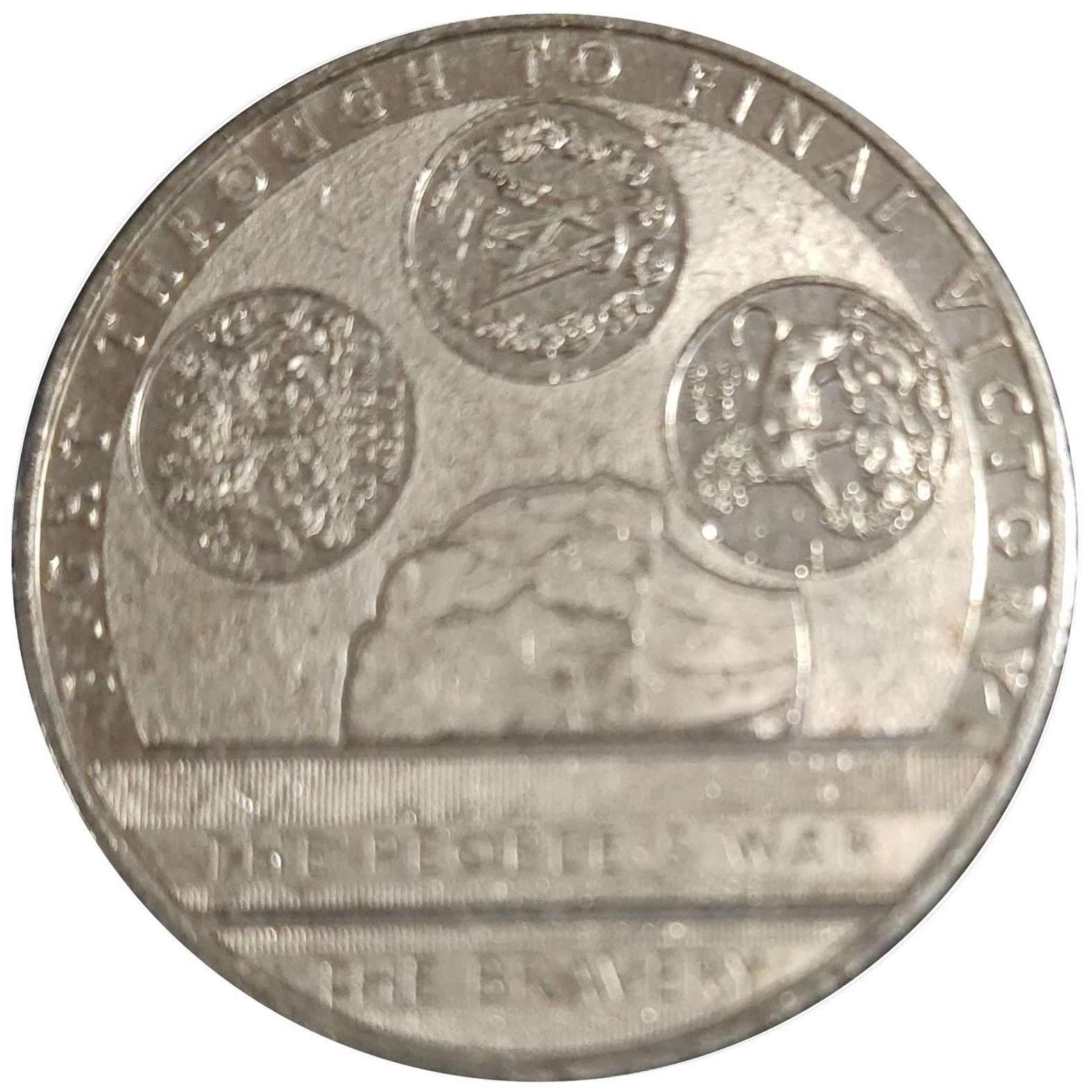 Gibraltar 1 Crown - Elizabeth II The People's War - Bravery reverse